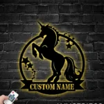Home Decor Metal Sign Personalized Unicorn Lover 1