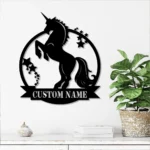Home Decor Metal Sign Personalized Unicorn Lover 1