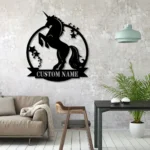 Home Decor Metal Sign Personalized Unicorn Lover 1