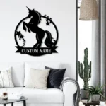 Home Decor Metal Sign Personalized Unicorn Lover 1