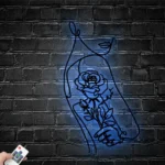 Home Decor Metal Sign Rose Female Line Art 1