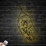 Home Decor Metal Sign Rose Female Line Art 1