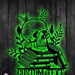 Home Decor Metal Sign Spooky Season Skull Book Club 1
