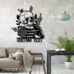 Home Decor Metal Sign Spooky Season Skull Book Club 1