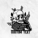 Home Decor Metal Sign Spooky Season Skull Book Club 1