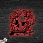 Home Decor Metal Sign Sugar Cranium Rose 1