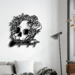 Home Decor Metal Sign Sugar Cranium Rose 1