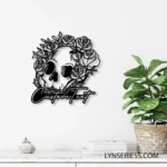 Home Decor Metal Sign Sugar Cranium Rose 1