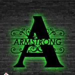 Home Decor Metal Sign Tailored Alphabet Monogram 1