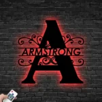 Home Decor Metal Sign Tailored Alphabet Monogram 1