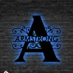 Home Decor Metal Sign Tailored Alphabet Monogram 1