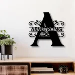 Home Decor Metal Sign Tailored Alphabet Monogram 1