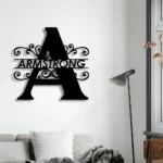 Home Decor Metal Sign Tailored Alphabet Monogram 1