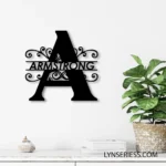 Home Decor Metal Sign Tailored Alphabet Monogram 1