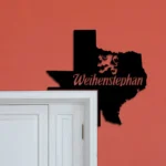 Home Decor Metal Sign Weihenstephan Texas State Map 1