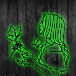 Home Decor Metal Sign Woman Reading A Book 1