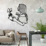 Home Decor Metal Sign Woman Reading A Book 1