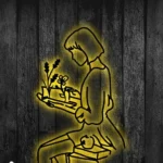 Home Decor Metal Sign Woman Reading Book 1