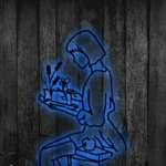 Home Decor Metal Sign Woman Reading Book 1