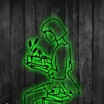 Home Decor Metal Sign Woman Reading Book 1