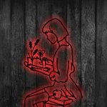 Home Decor Metal Sign Woman Reading Book 1