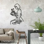 Home Decor Metal Sign Woman Reading Book 1
