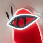 Home Decor Neon Sign Abstract Face With Hearts Picasso 1