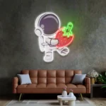 Home Decor Neon Sign Astronaut Holding Strawberry 1