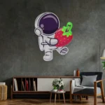 Home Decor Neon Sign Astronaut Holding Strawberry 1