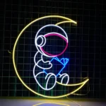 Home Decor Neon Sign Astronaut Reading Book Led 1
