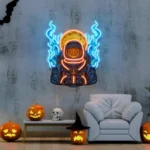 Home Decor Neon Sign Astronaut Squash For Halloween 1