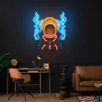 Home Decor Neon Sign Astronaut Squash For Halloween 1