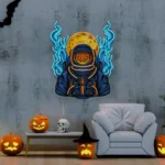 Home Decor Neon Sign Astronaut Squash For Halloween 1