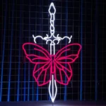 Home Decor Neon Sign Butterfly Dagger Led 1