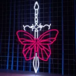 Home Decor Neon Sign Butterfly Dagger Led 1