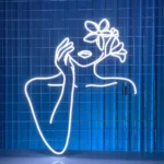Home Decor Neon Sign Flower Woman Led 1