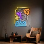 Home Decor Neon Sign Gorgeous Girl In Peace Abstract Art Picasso 1