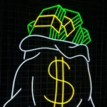 Home Decor Neon Sign Money Bag Led 1