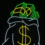Home Decor Neon Sign Money Bag Led 1