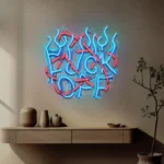 Home Decor Neon Sign Rebelious F Ck Off In Collapse Artwork 1