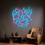 Home Decor Neon Sign Rebelious F Ck Off In Collapse Artwork 1