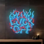 Home Decor Neon Sign Rebelious F Ck Off In Collapse Artwork 1