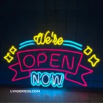 Home Decor Neon Sign We8217re Open Now 1