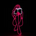 Home Decor Neon Sign Woman Reading Book Led 1