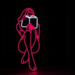 Home Decor Neon Sign Woman Reading Book Led 1