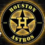 Houston Astros Metal Sign Astros Star H 1