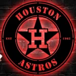 Houston Astros Metal Sign Astros Star H 1