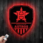 Houston Astros Metal Sign Shield Shape 1