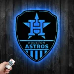 Houston Astros Metal Sign Shield Shape 1
