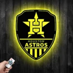 Houston Astros Metal Sign Shield Shape 1